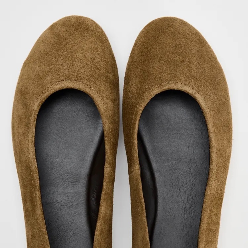 Zara suede ballet flats